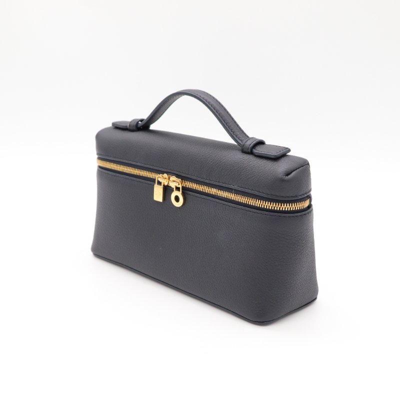 Loro Piana 黑色牛皮 Extra Pocket L19 手提包 飯盒包-4