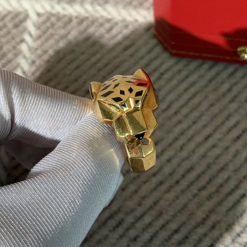 Cartier 卡地亞 panthers 獵豹戒指18k黃金，尺寸57號-1