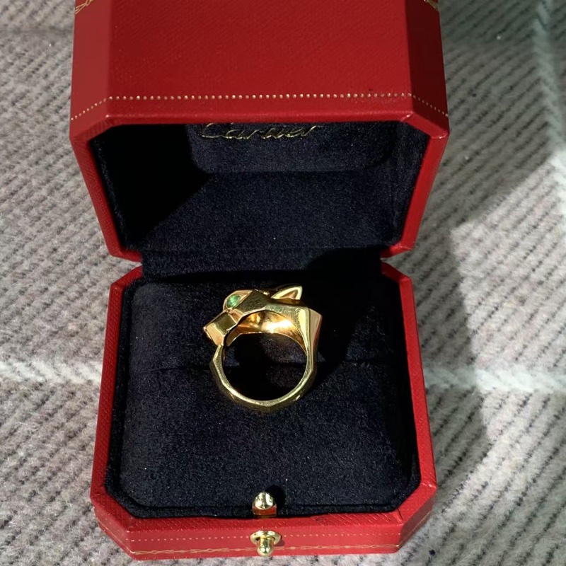 Cartier 卡地亞 panthers 獵豹戒指18k黃金，尺寸57號-2