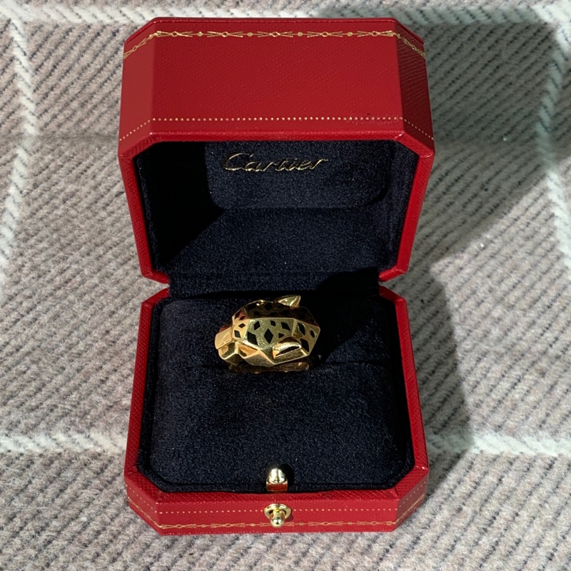 Cartier 卡地亞 panthers 獵豹戒指18k黃金，尺寸57號-3