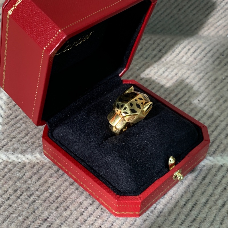 Cartier 卡地亞 panthers 獵豹戒指18k黃金，尺寸57號-4