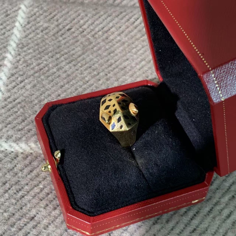 Cartier 卡地亞 panthers 獵豹戒指18k黃金，尺寸57號-5