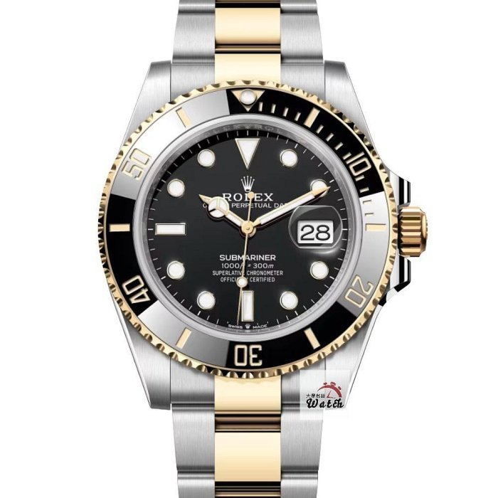 【大眾名錶】 ROLEX勞力士 126613LN Submariner 潛航者 半金黑水鬼 2022/10綠卡 B1118-0
