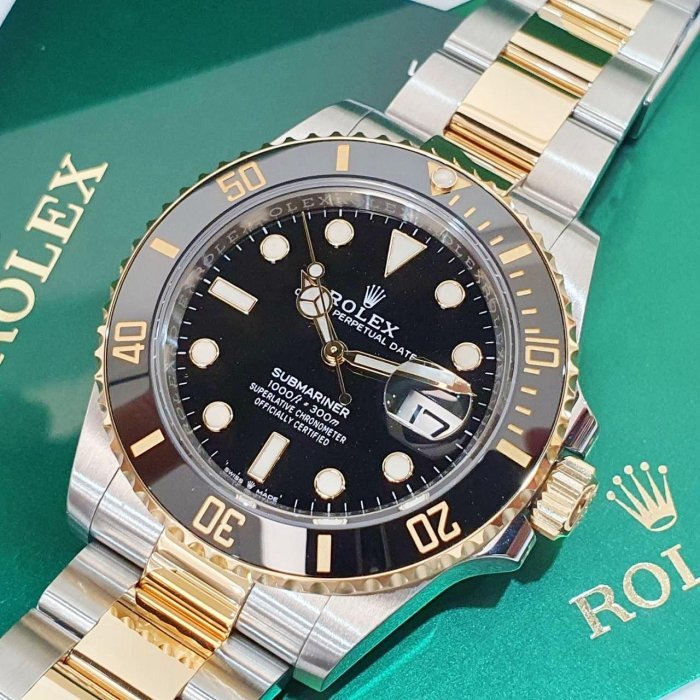 【大眾名錶】 ROLEX勞力士 126613LN Submariner 潛航者 半金黑水鬼 2022/10綠卡 B1118-8