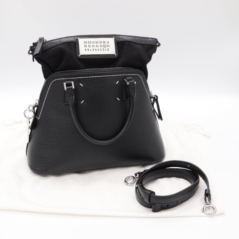 Maison Margiela 5AC 黑色 羊皮 手提包 貝殼包 斜挎包-1