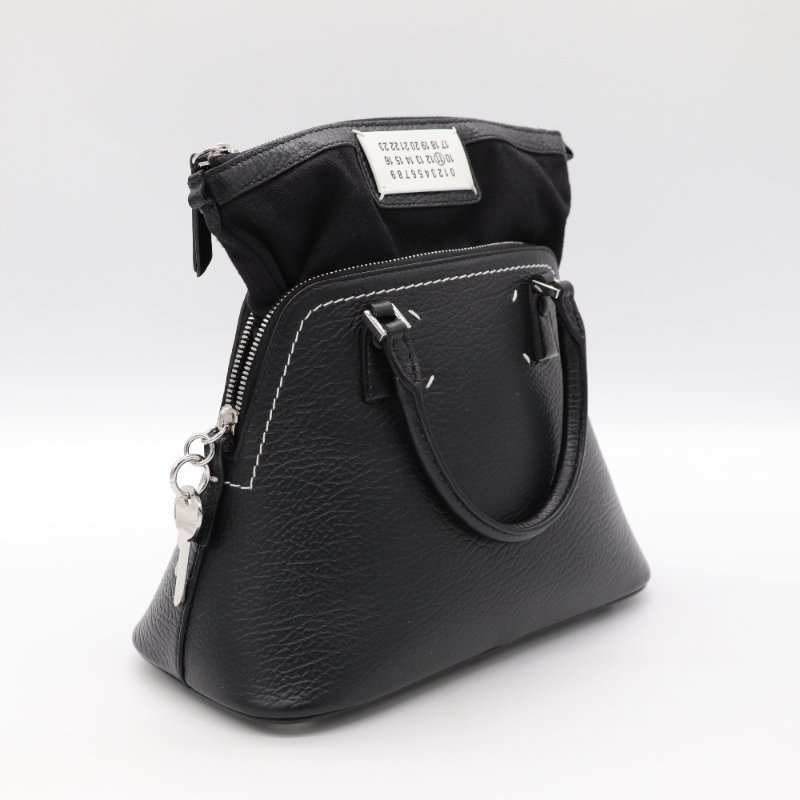 Maison Margiela 5AC 黑色 羊皮 手提包 貝殼包 斜挎包-3