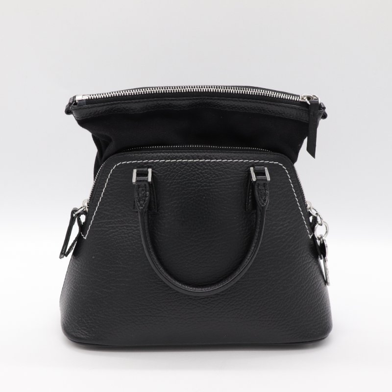 Maison Margiela 5AC 黑色 羊皮 手提包 貝殼包 斜挎包-5