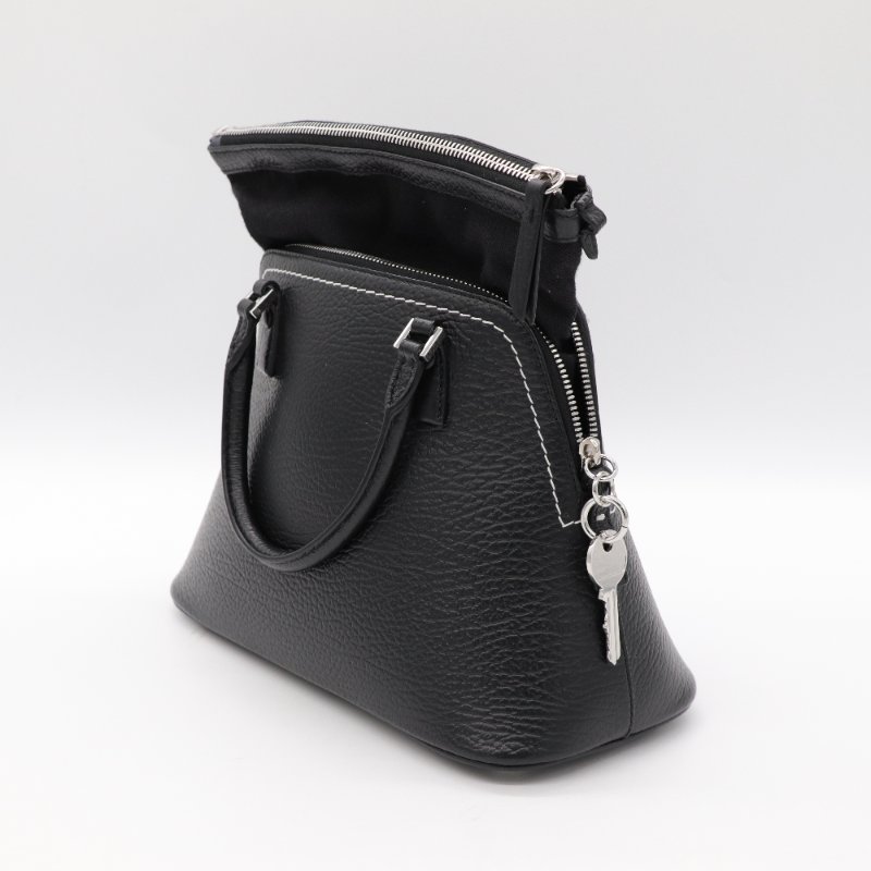 Maison Margiela 5AC 黑色 羊皮 手提包 貝殼包 斜挎包-12