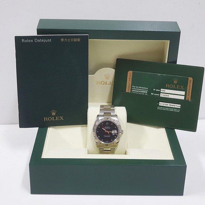 【大眾名錶】ROLEX 勞力士 116264 Datejust 高CP值 爬山虎 黑面紅針 防偽內圈 錶徑36mm 大眾名錶B1069-8