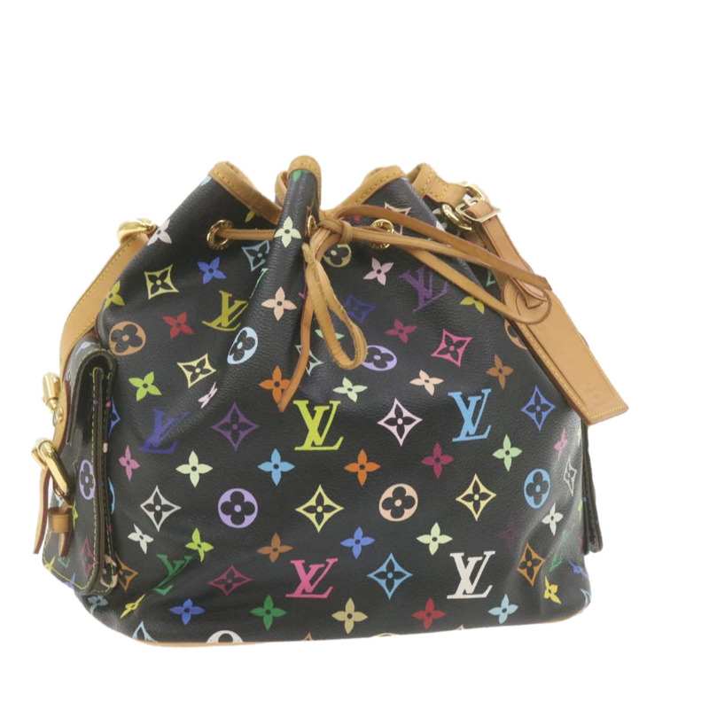 【日本直送】路易威登 Monogram Multicolor Noe 肩背包 黑色 M42230 LV 正品 am337bSAV-0