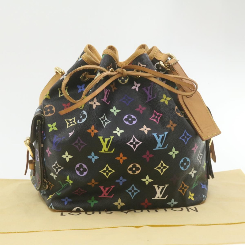 【日本直送】路易威登 Monogram Multicolor Noe 肩背包 黑色 M42230 LV 正品 am337bSAV-12