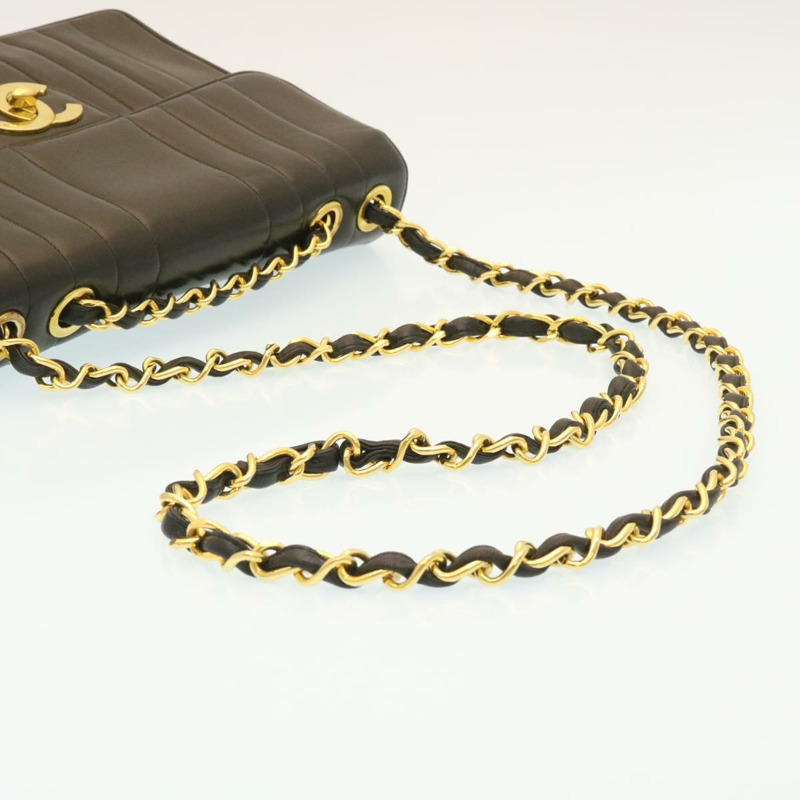 【日本直送】香奈兒 Mademoiselle Big COCO Mark 鏈條單肩包，羊皮材質，黑色，正品 yk4080SAV-6