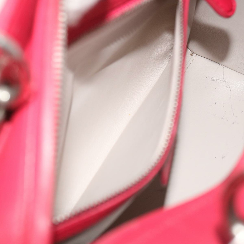 【日本直送】Christian Dior Lady Cannage 中型手提包，羊皮材質，紅白配色，正品，貨號 29502SAV-23