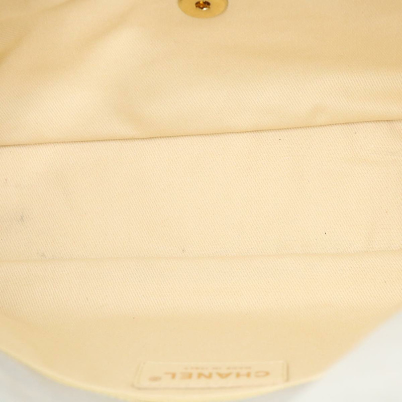 【日本直送】香奈兒羊皮絎縫雙鏈肩背包 灰色 CC Auth am1097gV-9