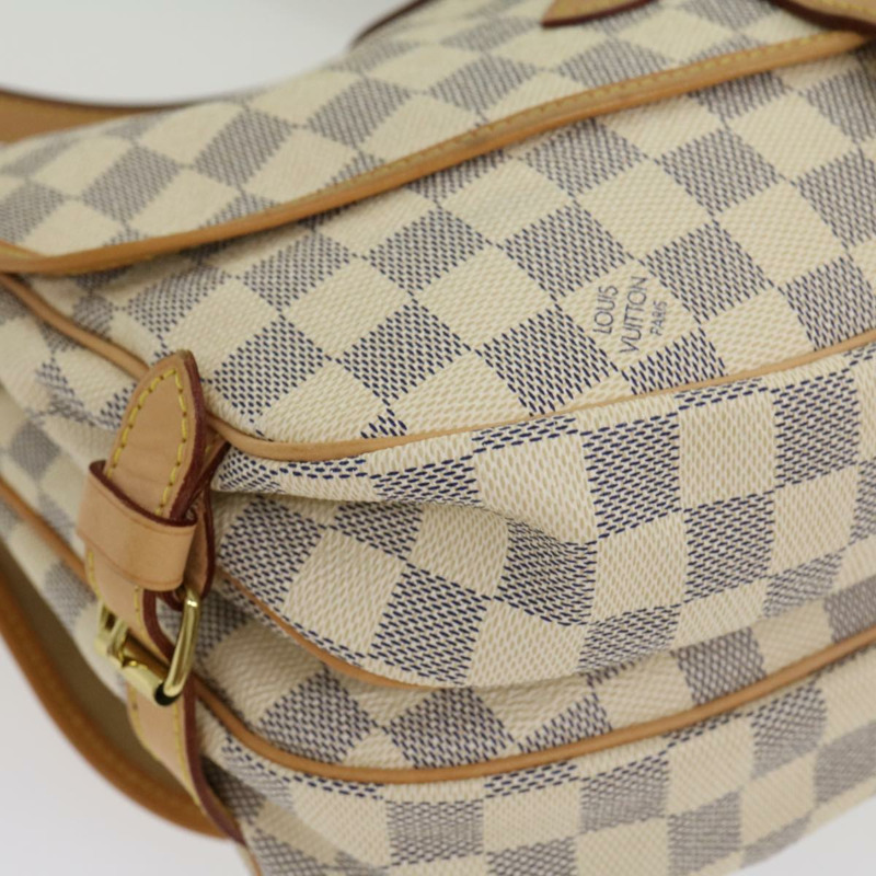 【日本直送】路易威登 Damier Azur 帆布 Saumur 30 單肩包 N48202 LV Auth 31179SAV-14