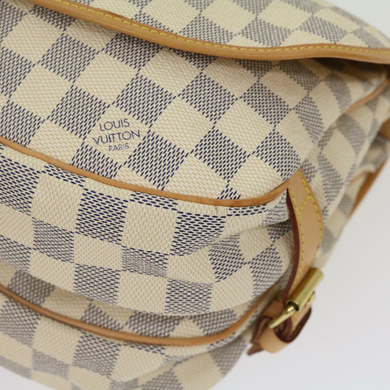 【日本直送】路易威登 Damier Azur 帆布 Saumur 30 單肩包 N48202 LV Auth 31179SAV-15