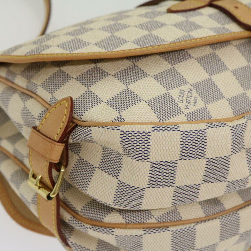 【日本直送】路易威登 Damier Azur 帆布 Saumur 30 單肩包 N48202 LV Auth 31179SAV-16