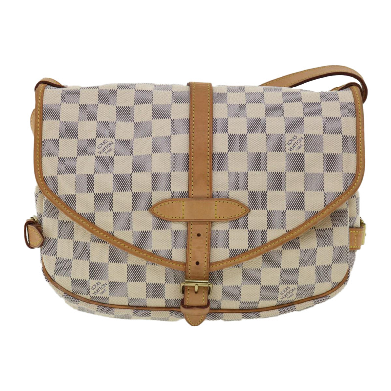 【日本直送】路易威登 Damier Azur Saumur 30 單肩包 SPO N48202 LV Auth 32766SAV-12
