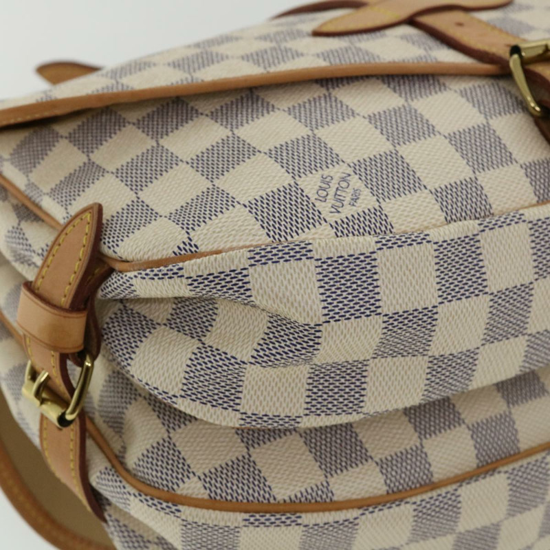 【日本直送】路易威登 Damier Azur Saumur 30 單肩包 SPO N48202 LV Auth 32766SAV-15