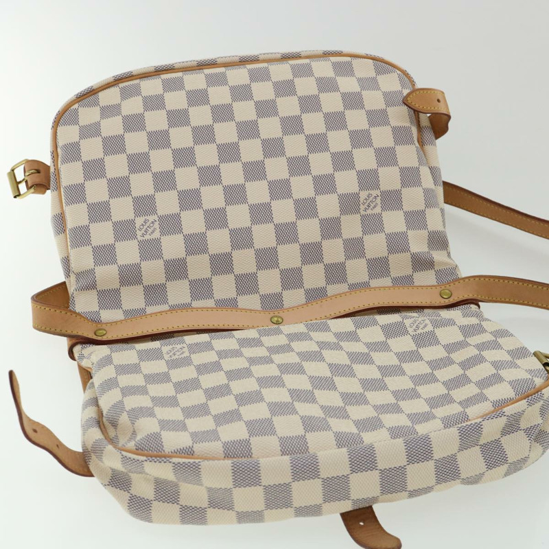 【日本直送】路易威登 Damier Azur Saumur 30 單肩包 SPO N48202 LV Auth 32766SAV-18