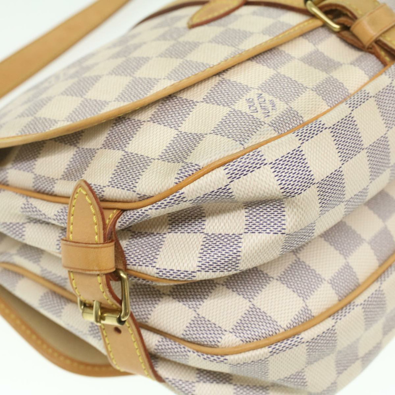 【日本直送】路易威登 Damier Azur Saumur 30 肩背包 N48202 LV Auth 37002SAV-16