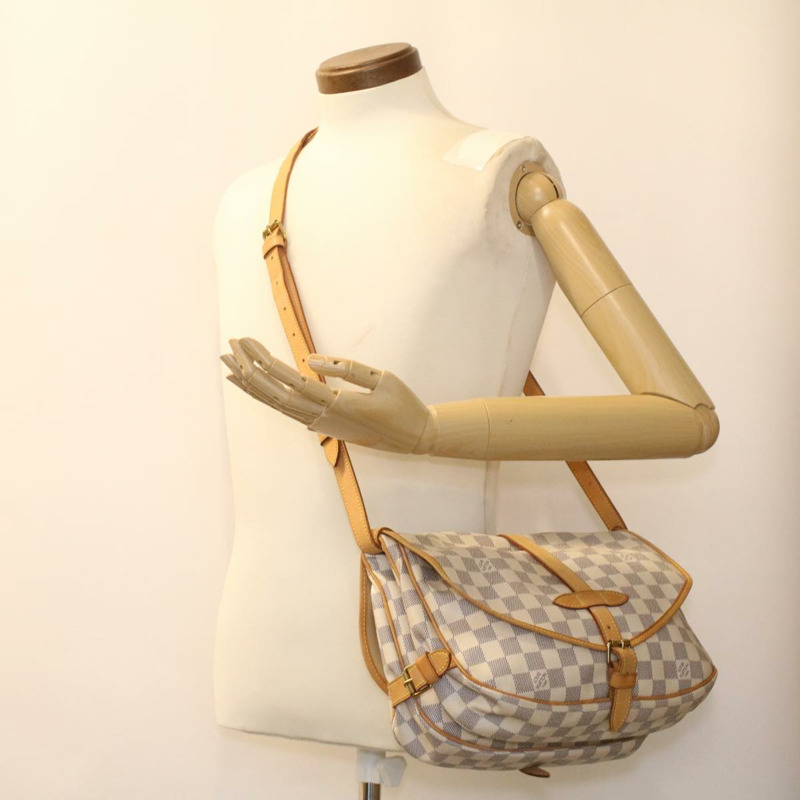 【日本直送】路易威登 Damier Azur Saumur 30 肩背包 N48202 LV Auth 37002SAV-27