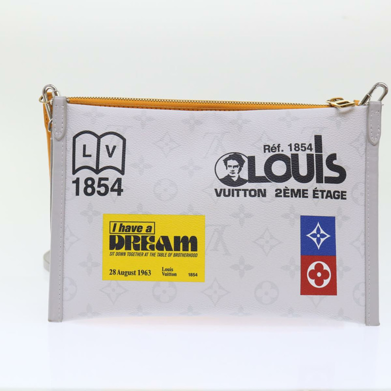 【日本直送】路易威登 Monogram 白色扁平男單肩包 Bron M44640 正品 48487SAM-2