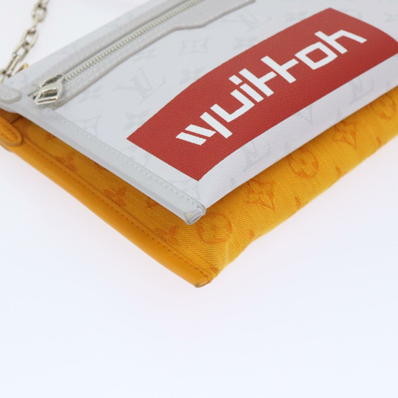 【日本直送】路易威登 Monogram 白色扁平男單肩包 Bron M44640 正品 48487SAM-15