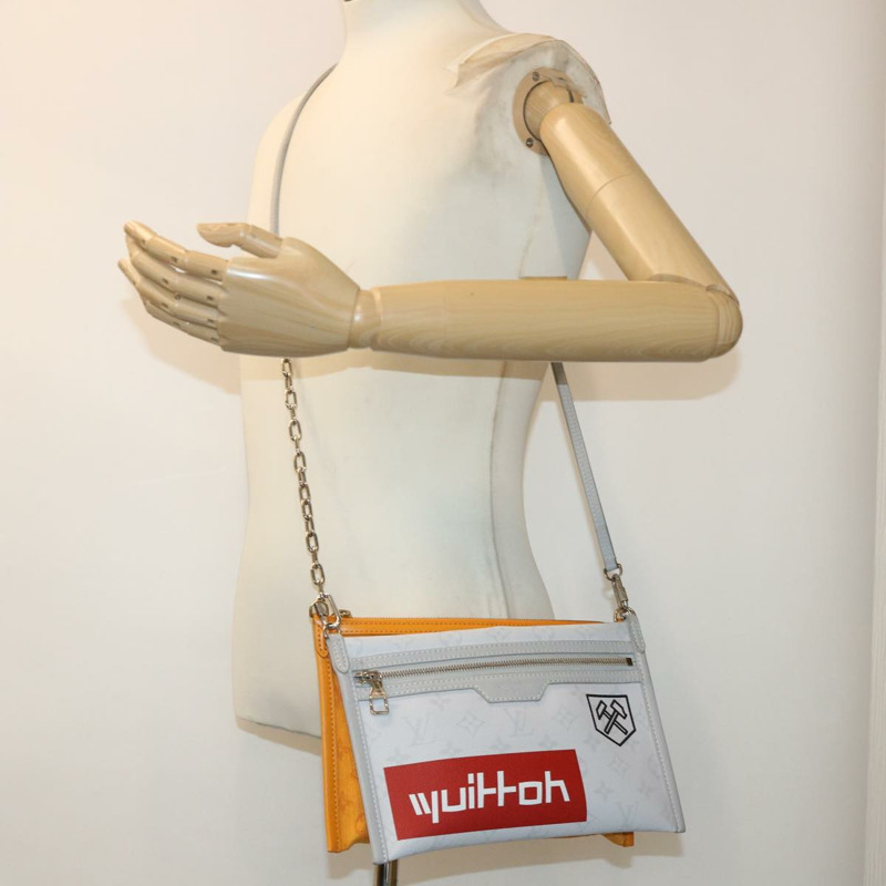 【日本直送】路易威登 Monogram 白色扁平男單肩包 Bron M44640 正品 48487SAM-28