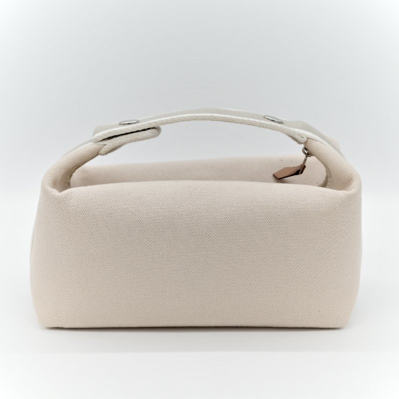Hermès 愛馬仕 Trousse Bride A Brac 米色 帆布 拉鍊 手提 盥洗包 飯盒包-2