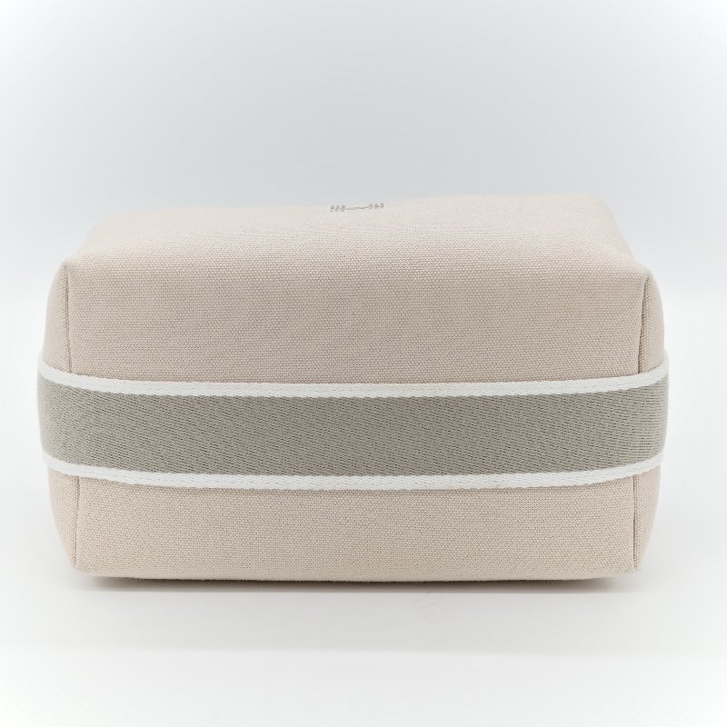 Hermès 愛馬仕 Trousse Bride A Brac 米色 帆布 拉鍊 手提 盥洗包 飯盒包-5
