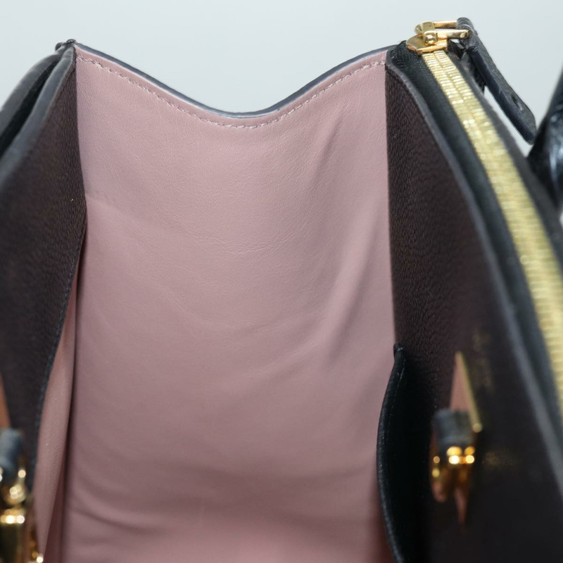 【日本直送】路易威登 City Steamer PM 手提包，黑色/木蘭花色皮革，貨號 M51590，正品編號 81144V-23