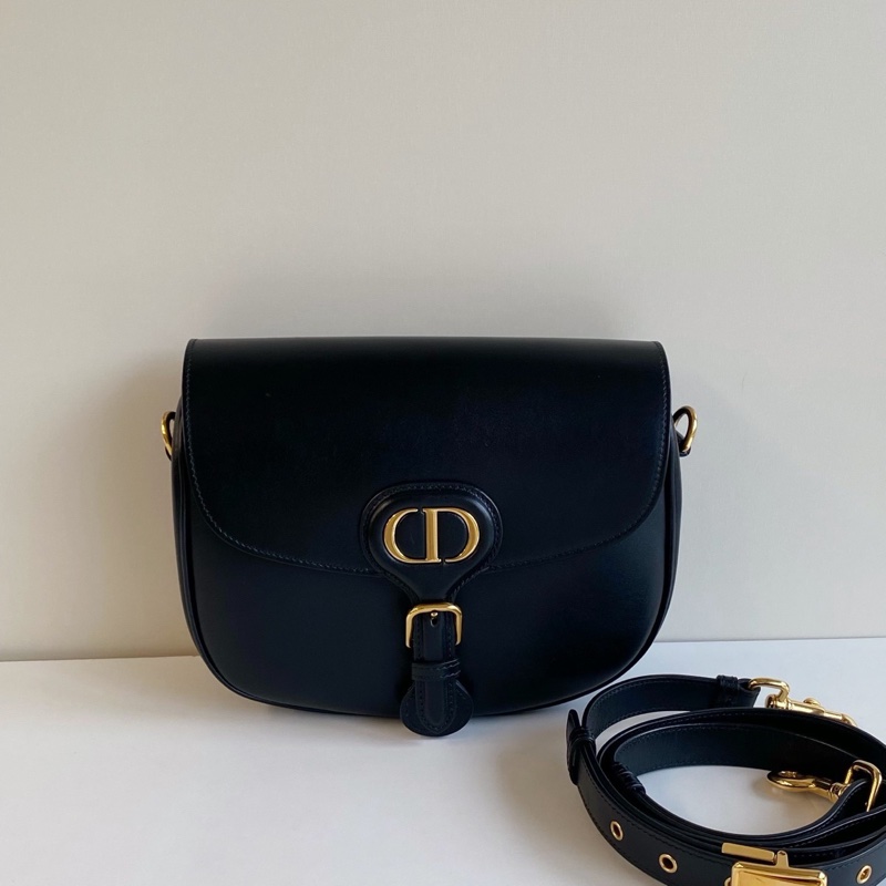 迪奧Dior bobby bag 馬鞍包 黑金中號 寬22.5cm  🈚配件-4
