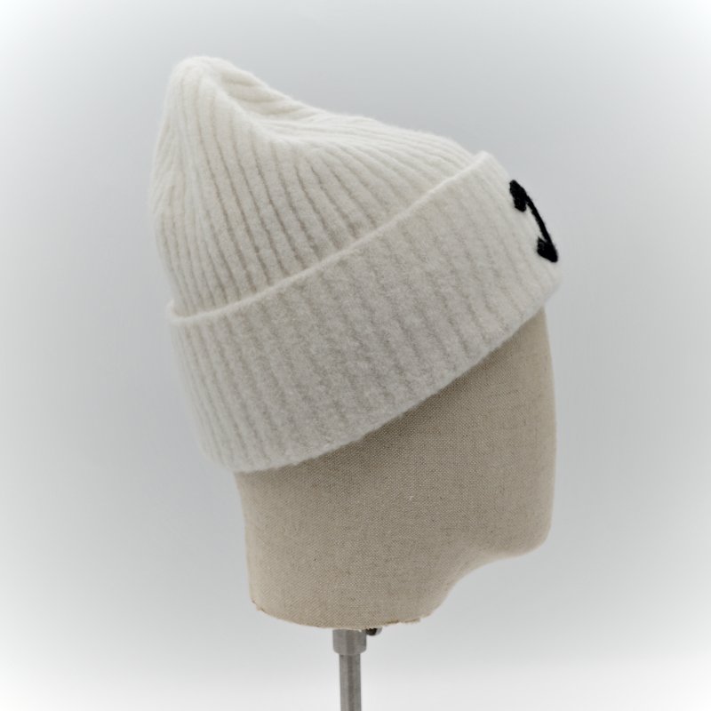 Chanel 白色 羊毛 針織 毛帽-5