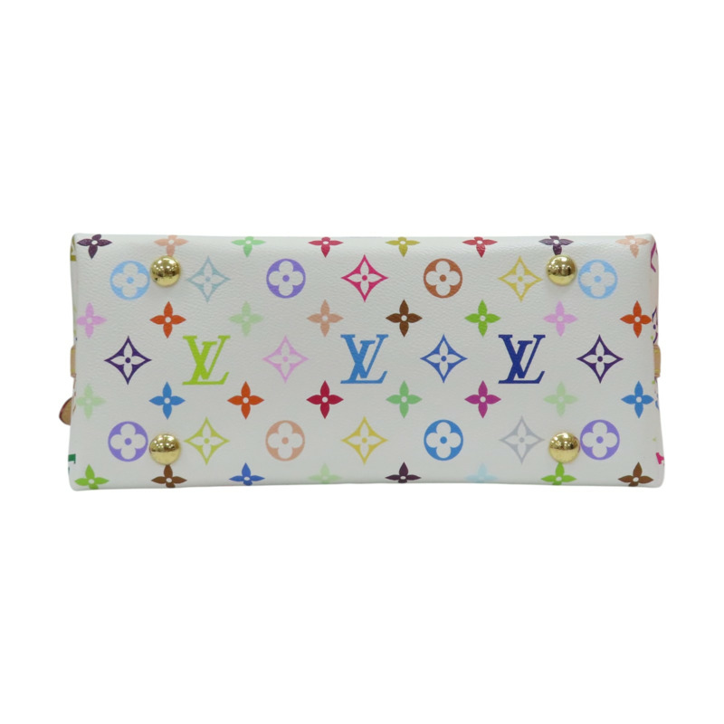 白彩 原花帆布 村上隆聯名款 CarryAll PM 肩背包【LOUIS VUITTON LV 路易威登】 M13661-3