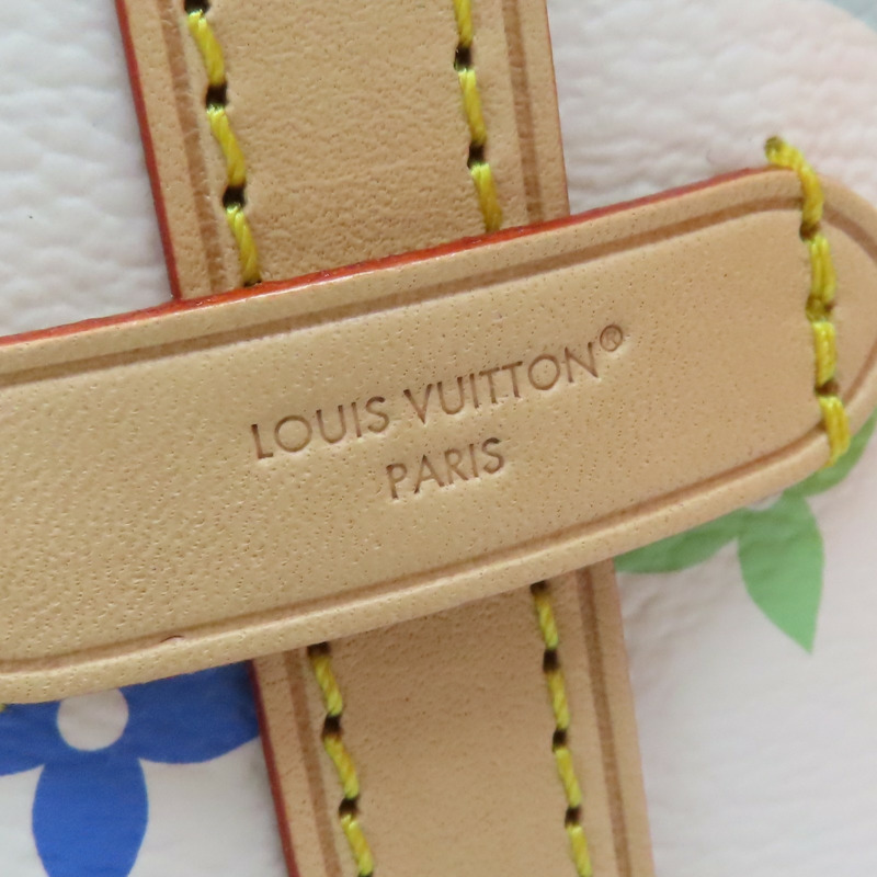 白彩 原花帆布 村上隆聯名款 CarryAll PM 肩背包【LOUIS VUITTON LV 路易威登】 M13661-9