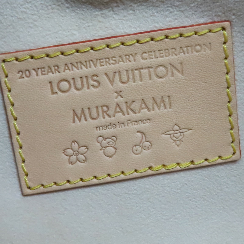 白彩 原花帆布 村上隆聯名款 CarryAll PM 肩背包【LOUIS VUITTON LV 路易威登】 M13661-10