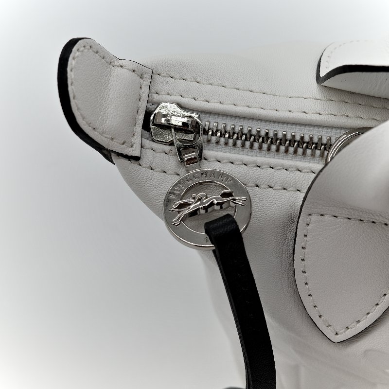 Longchamp x Pokémon 聯名系列 皮卡丘 白色 牛皮 手提包 托特包-7