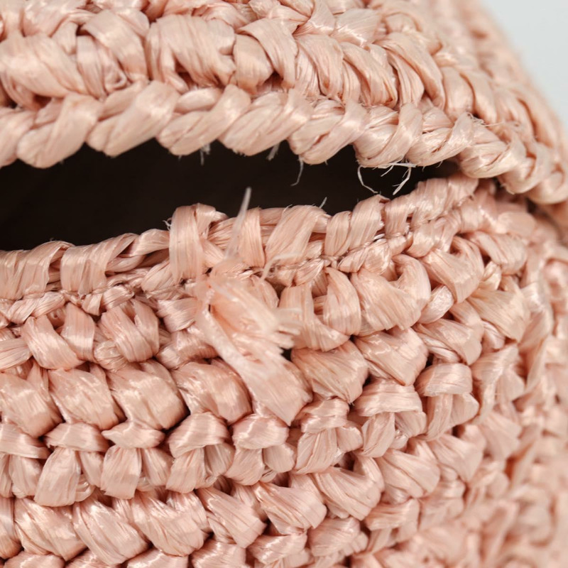 【日本直送】香奈兒 (CHANEL) 金色粉紅拉菲草肩背包，CC標誌，正品編號 138082SAV-3