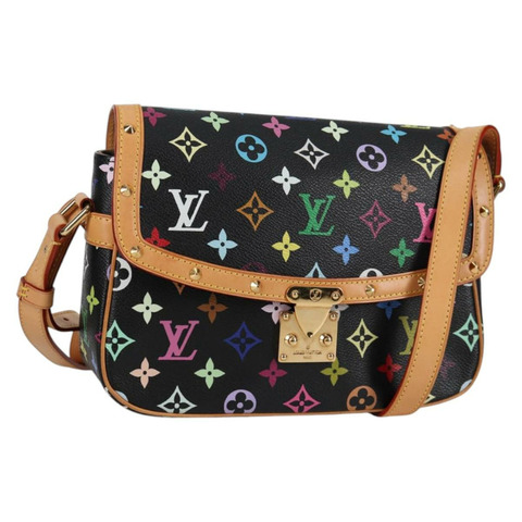 路易威登 Monogram Multicolor Sologne 黑色肩背包 M92639 正品 138075SAV