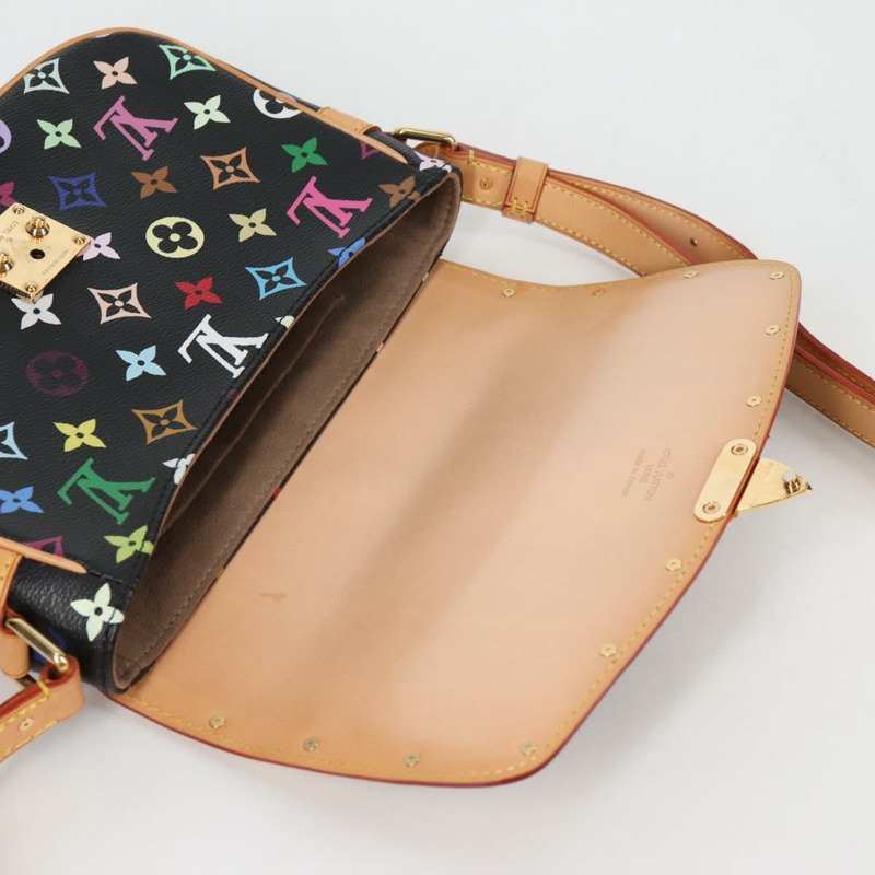 【日本直送】路易威登 Monogram Multicolor Sologne 黑色肩背包 M92639 正品 138075SAV-22