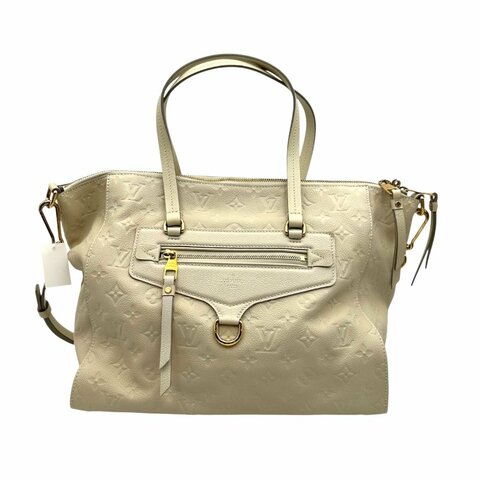 【美收精品】Louis Vuitton M93411 白色壓紋皮革肩背斜背兩用包 C-354【隔月月中將轉賣至日本 上架期限30天】