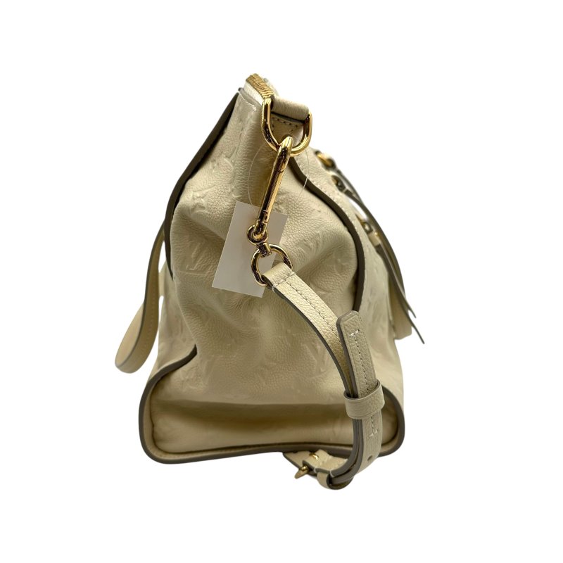 【美收精品】Louis Vuitton M93411 白色壓紋皮革肩背斜背兩用包 C-354【隔月月中將轉賣至日本 上架期限30天】-3