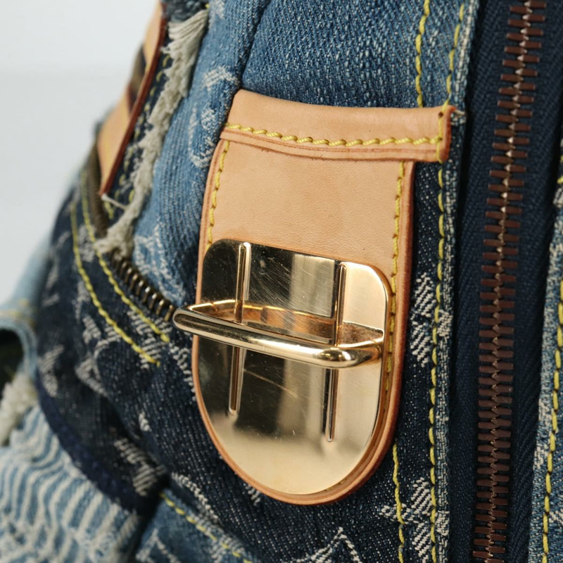 【日本直送】路易威登 Monogram Denim Patchwork Bowery 手提包 藍色 M95376 正品 136291SAV-4