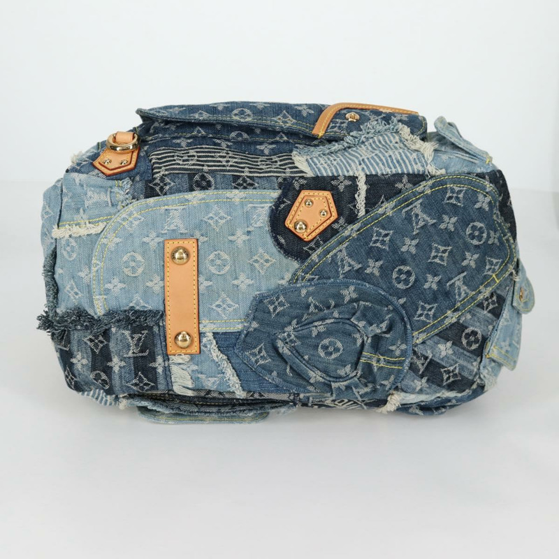 【日本直送】路易威登 Monogram Denim Patchwork Bowery 手提包 藍色 M95376 正品 136291SAV-5