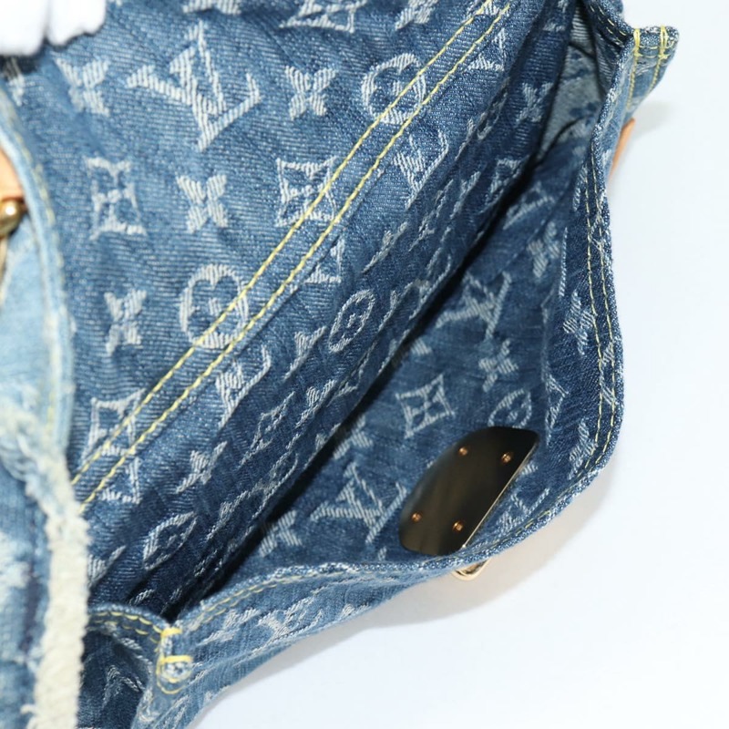 【日本直送】路易威登 Monogram Denim Patchwork Bowery 手提包 藍色 M95376 正品 136291SAV-24