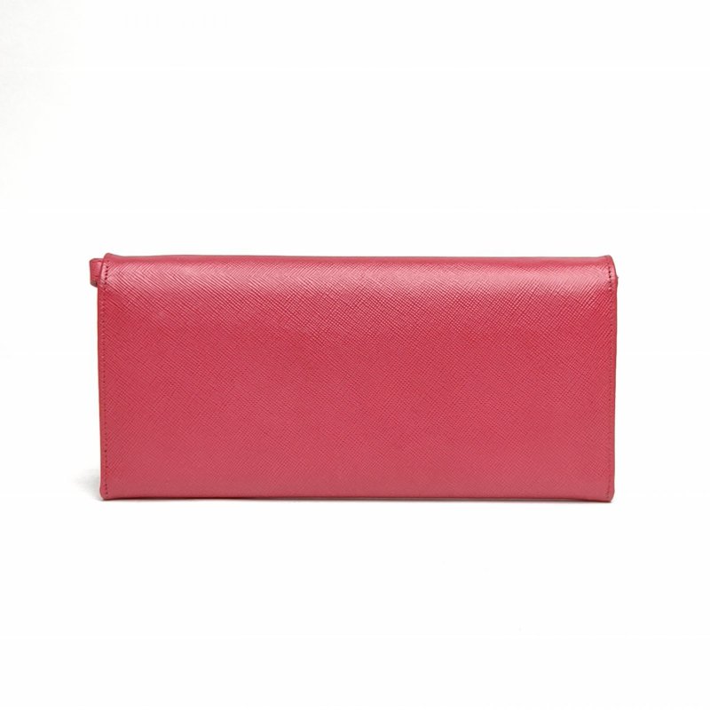 PRADA 粉色牛皮金扣pradawoc包鏈條包肩背包-2