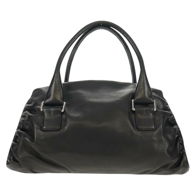 【日本直送】華倫天奴 (VALENTINO) 手提包，黑色銀色真皮，正品，貨號 152881A-1
