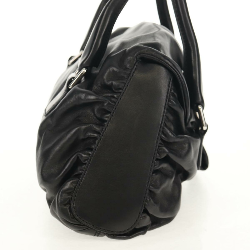 【日本直送】華倫天奴 (VALENTINO) 手提包，黑色銀色真皮，正品，貨號 152881A-3