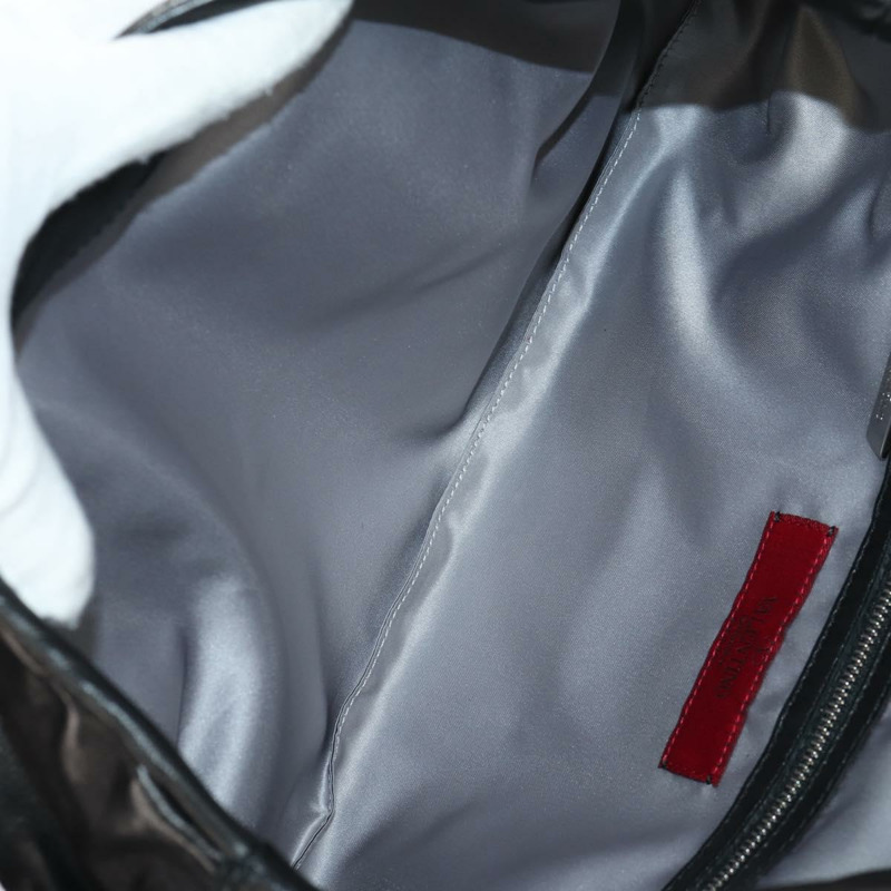 【日本直送】華倫天奴 (VALENTINO) 手提包，黑色銀色真皮，正品，貨號 152881A-9